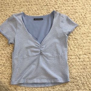 Brandy Melville Blue Floral Gina Top